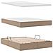 Letto con Contenitore Cappuccino 140 x 190 cm Pelle Sintetica - Foto miniatura 8