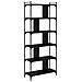 Libreria Rovere nero 76 x 32 x 192 cm Legno multistrato - Foto miniatura 1