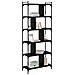 Libreria Rovere nero 76 x 32 x 192 cm Legno multistrato - Foto miniatura 3