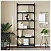 Libreria Rovere nero 76 x 32 x 192 cm Legno multistrato - Foto miniatura 4
