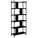 Libreria Rovere nero 76 x 32 x 192 cm Legno multistrato - Foto miniatura 7