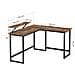 Scrivania rustica per computer per ufficio domestico - LWD56X - Foto miniatura 3