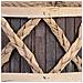 Cesto Tondo In Legno Grigio Con Manici Cm 24x24x13h - Foto miniatura 6