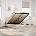 Pouf Letto con Materasso e LED Crema 140x190 cm - Foto miniatura 2