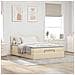 Pouf Letto con Materasso e LED Crema 140x190 cm - Foto miniatura 4