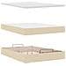 Pouf Letto con Materasso e LED Crema 140x190 cm - Foto miniatura 9