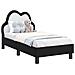 Struttura letto per bambini con testata Nero 70 x 140 cm PU - Foto miniatura 1