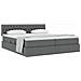 Letto con Contenitore Grigio scuro 200 x 200 cm Pelle Sintetica - Foto miniatura 3