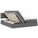 Letto con Contenitore Grigio scuro 200 x 200 cm Pelle Sintetica - Foto miniatura 7