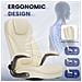 Sedia Da Ufficio, Sedia Ergonomica Con Cuscino Seduta Spesso 13,5 Cm E Braccioli Ripiegabili, Colore Bianco - Foto miniatura 4