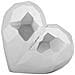 Soprammobile Heart Argento In Resina A Forma Di Cuore - Foto miniatura 1