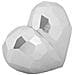Soprammobile Heart Argento In Resina A Forma Di Cuore - Foto miniatura 2