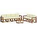 Set di divani da esterno con cuscino 8 pcs Naturale e Crema - Foto miniatura 1