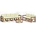 Set di divani da esterno con cuscino 8 pcs Naturale e Crema - Foto miniatura 3