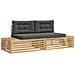 Set di divani da esterno Bianco 230,5 x 83 x 73 cm Poliestere - Foto miniatura 1