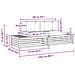 Set di divani da esterno Bianco 230,5 x 83 x 73 cm Poliestere - Foto miniatura 7