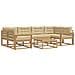 Set di divani da esterno con cuscino 5 pcs Bianco e Beige - Foto miniatura 1