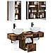 Set di Armadi da Bagno 5 pcs Legno antico 43 x 11,5 x 60,5 cm - Foto miniatura 3