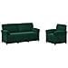 Set di divani 2 pz Verde Scuro Velluto - Foto miniatura 1