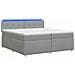 Letto box spring con materasso Grigio Chiaro 200 x 200 cm - Foto miniatura 1