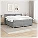 Letto box spring con materasso Grigio Chiaro 200 x 200 cm - Foto miniatura 4