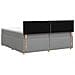 Letto box spring con materasso Grigio Chiaro 200 x 200 cm - Foto miniatura 9