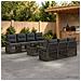 Set Divano da Giardino 8 pz Grigio polyrattan - Foto miniatura 6