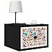 Mobiletto da comodino a parete MAINZ 2 pz Rovere Nero - Foto miniatura 3