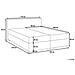Letto Boxspring In Pelle Bianca 160 X 200 Cm President - Foto miniatura 6