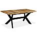 Tavolo Da Pranzo In Massello Di Mango E Acciaio A Croce 180 Cm - Foto miniatura 4