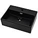 Lavandino Con Foro Rubinetto In Ceramica Nero 51,5x38,5x15 Cm - Foto miniatura 2
