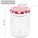 Vaso Marmellata In Vetro Coperchio Bianco E Rosso 48 Pz 230 Ml - Foto miniatura 7