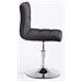 Set 2 Sedie Lounge Design Palma V2 - Coppia Sedie Sgabello Girevoli Imbottite in Tessuto Trapunto H 41-55 cm Nero - Foto miniatura 2