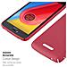 Custodia Compatibile Con Motorola Moto C Plus In Frosty Rosso - Hard Case Coperchio Protettivo In Frosted Look Contro I Graffi E Gli Urti - Foto miniatura 4