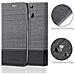 Custodia Compatibile Con Htc One M8 In Grigio Nero - Coperchio Protettiva Con Chiusura Magnetica, Funzione Stand E Tasca Per Le Carte - Foto miniatura 5