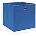 Scatole Portaoggetti con Coperchi 4 pz Blu 32x32x32 cm Tessuto - Foto miniatura 5