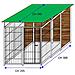Recinto Per Cani 2x3 Metri Box Modulare Con Copertura E Retro In Legno - Foto miniatura 1