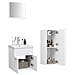 Set Mobili Da Bagno Bianco In Truciolato - Foto miniatura 3