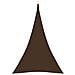 Parasole a Vela Oxford Triangolare 3x4x4 m Marrone - Foto miniatura 1