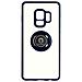 Cover Samsung Galaxy S9 Bimateria Anello Metallico Supporto Blu - Foto miniatura 1
