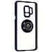 Cover Samsung Galaxy S9 Bimateria Anello Metallico Supporto Blu - Foto miniatura 5
