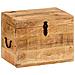 Contenitore Portaoggetti 39x28x31cm In Legno Massello Di Mango - Foto miniatura 1