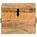 Contenitore Portaoggetti 39x28x31cm In Legno Massello Di Mango - Foto miniatura 2