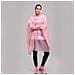 Poncho Antipioggia Monouso Con Cappuccio Senza Maniche Rosa - Foto miniatura 2