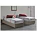 Letto Singolo Benedetta, Letto Contenitore Con Rivestimento In Ecopelle, 100% Made In Italy, Apertura Frontale, Con Materasso Cm 80x200 Incluso, Tortora - Foto miniatura 2