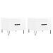 Tavolini Salotto 2pz Bianco Lucido 50x50x40cm Legno Multistrato - Foto miniatura 2