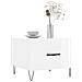 Tavolini Salotto 2pz Bianco Lucido 50x50x40cm Legno Multistrato - Foto miniatura 3