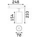 Proiettore Fox Dali Alluminio-materie Plastiche Bianco Led 25w 3000k Cri90 - Foto miniatura 2