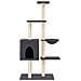 Albero Per Gatti Con Tiragraffi In Sisal Grigio Scuro 145 Cm - Foto miniatura 3