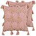 Set Di 2 Cuscini Torenia Cotone 45 X 45 Cm Rosa Trama Geometrica - Foto miniatura 7